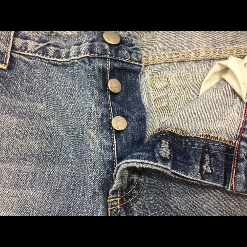 J. Crew button fly jeans size 14 distressed